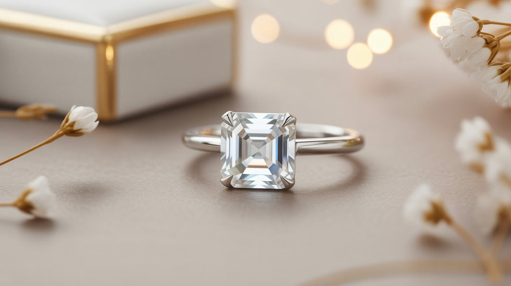 How to Select the Perfect Asscher Cut Moissanite Engagement Ring