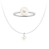 8mm Freshwater Cultured Pearl Pendant & Ring Set