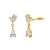 Teardrop Lab Grown White Sapphire Dangle Earrings