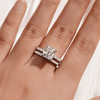 1.5 CT. Cushion Shaped Moissanite Couple's Ring Set with Men's Wedding Band