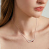"Infinite Love" Mom's Heart Shaped Birthstone Necklace