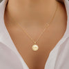 Engravable Mom Disc Moissanite Pendant Necklace