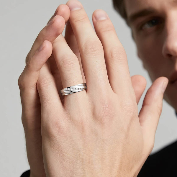 6.5mm Moissanite Men's Wedding Band