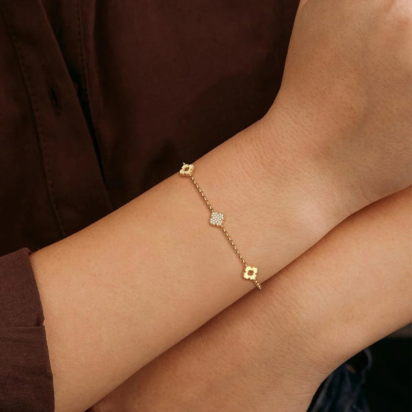 Clover Lucky Bloom Lab Grown Diamond Bracelet