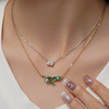 2 Ctw Marquise Emerald Olive Branch Necklace Pendant