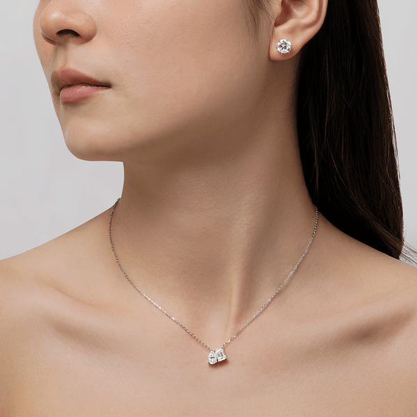 4 ctw Round Moissanite 6 Prong Stud Earrings