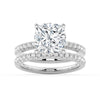 1.5 CT. Cushion Shaped Moissanite Couple's Ring Set with Men's Wedding Band