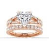 Heart Shaped Split Shank Moissanite Engagement Ring