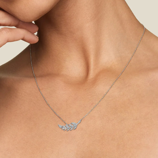 Couture Botanical Foliage Lab Grown Diamond Necklace