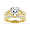 Heart Shaped Split Shank Moissanite Engagement Ring