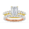 Classic Shared Prong Emerald Cut Moissanite Engagement Ring