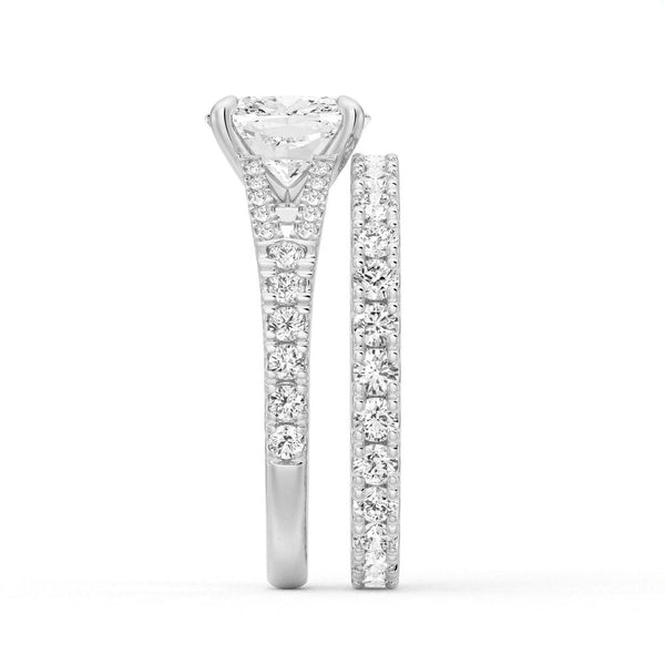 Cushion Cut Split Shank Moissanite Engagement Ring