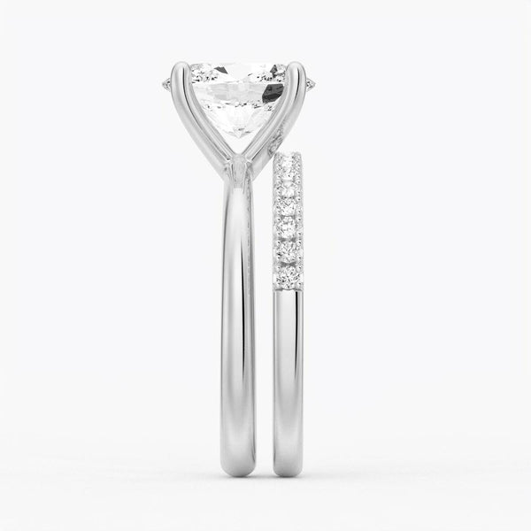 Oval Shaped Solitaire Moissanite Engagement Ring