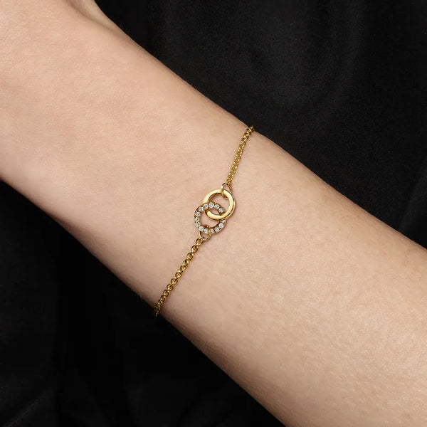 Interlocking Dual Hoop Bracelet