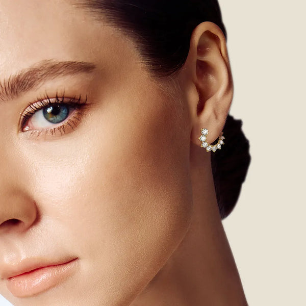 Asymmetrical Constellations Scattered Diamond Stud Earrings