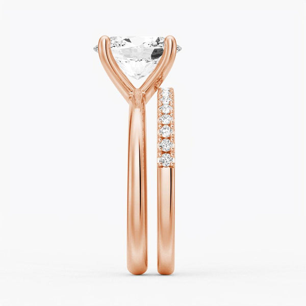 Oval Shaped Solitaire Moissanite Engagement Ring