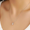 1 CT. Round Moissanite Solitaire V Bale Pendant