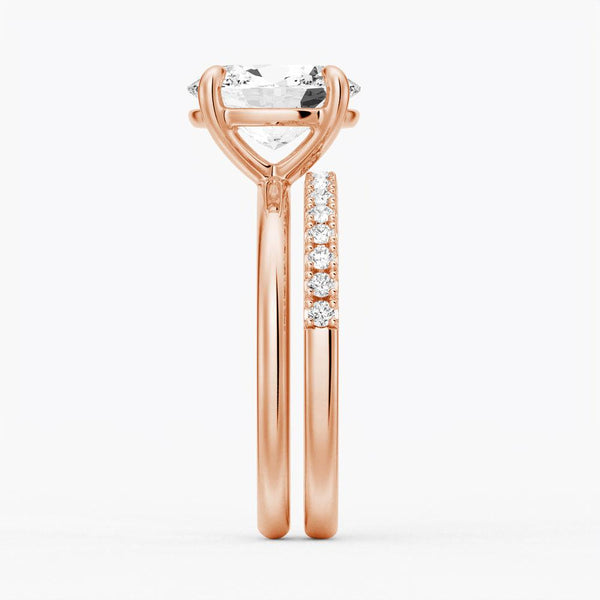 Four Prongs Oval Solitaire Moissanite Engagement Ring