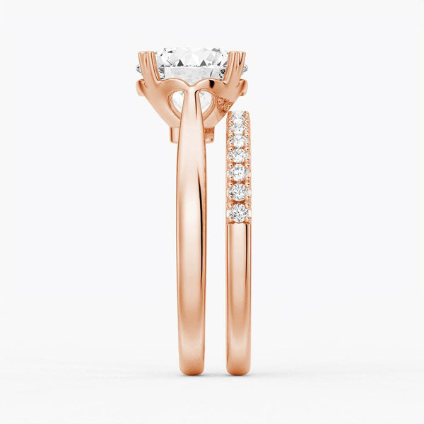 Secret Solitaire Round Moissanite Engagement Ring