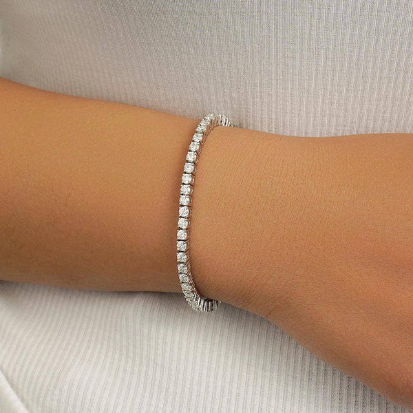 3.5 CT. Classic Round Shaped Moissanite Tennis Bracelet