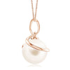 8mm Freshwater Cultured Pearl Pendant AndRing Set with Moissanite Accent