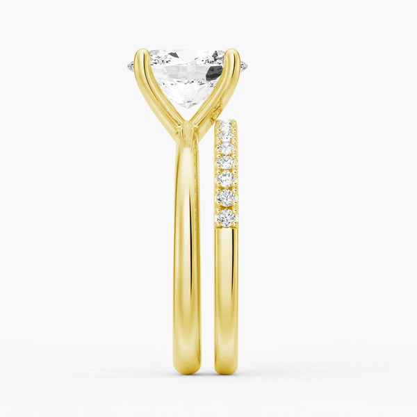 Oval Shaped Solitaire Moissanite Engagement Ring