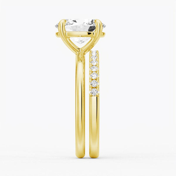 Four Prongs Oval Solitaire Moissanite Engagement Ring