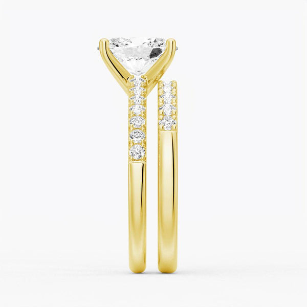 Petite Micropavé Oval Shaped Moissanite Engagement Ring