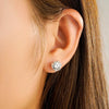 4 ctw Round Moissanite 6 Prong Stud Earrings