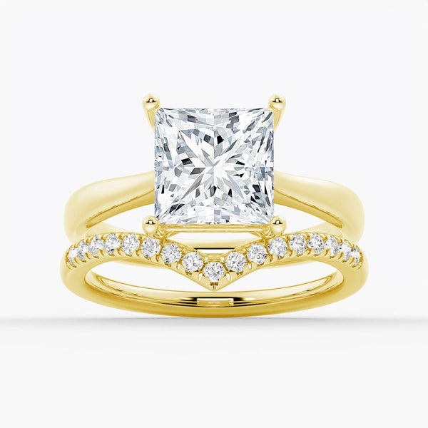 Classic Solitaire Princess Cut Engagement Ring