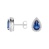 Pear Shaped Sapphire Pendant And Stud Earrings Set