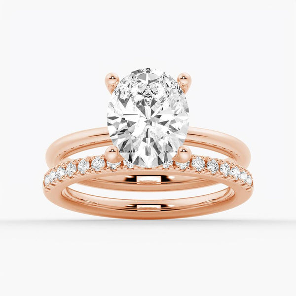 Oval Shaped Solitaire Moissanite Engagement Ring