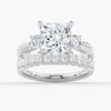Twisted Band Princess CutThree Stone Moissanite Engagement Ring