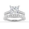 Princess Cut Pavé Moissanite Engagement Ring