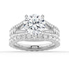 Round Cut Split Shank Moissanite Engagement Ring