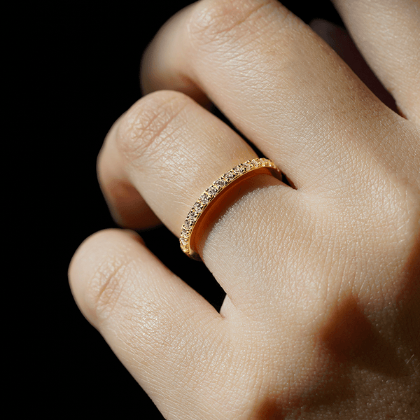 Classic Round Moissanite Anniversary Band