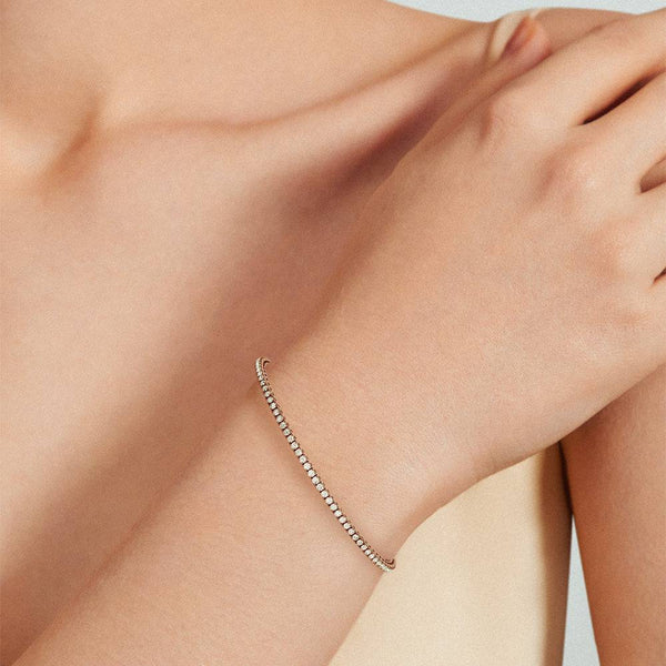 Classic 2.5mm Moissanite Basket Tennis Bracelet