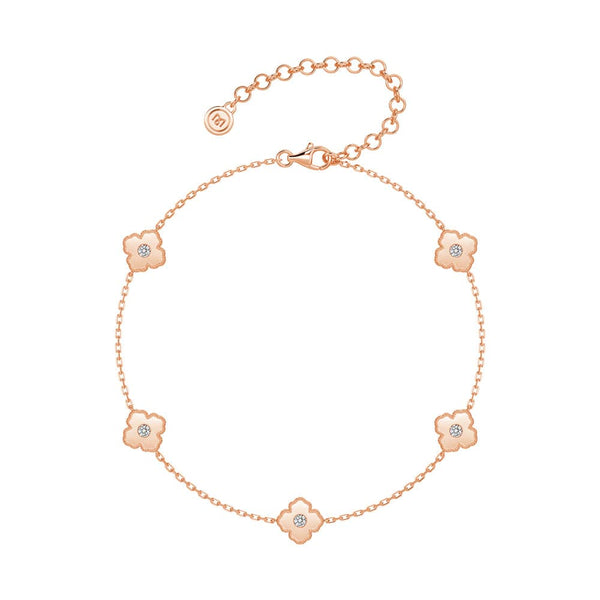 Lucky Hearts Four Leaf Clover Bracelet