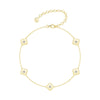 Lucky Hearts Four Leaf Clover Bracelet