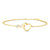 Interlocking Hearts Diamond Accent Infinity Bracelet