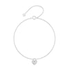 Love Lock Heart Bracelet with Solitaire Moissanite Charm