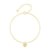 Love Lock Heart Bracelet with Solitaire Moissanite Charm