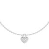 Love Lock Heart Solitaire Moissanite Pendant Necklace And Bracelet Set