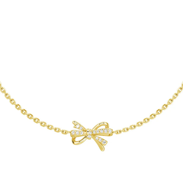 Filigree Bow Moissanite and Diamond Jewelry Set Necklace Bracelet and Earrings