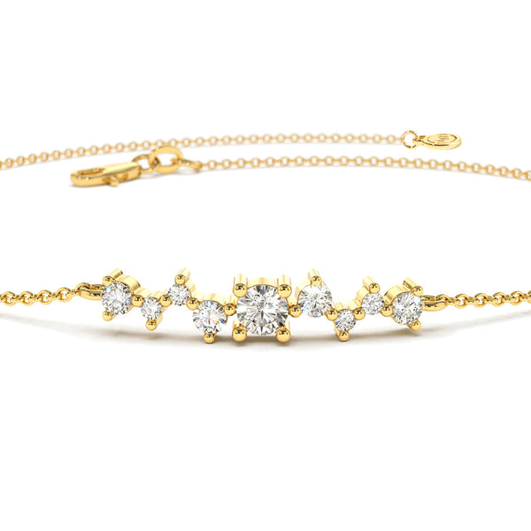 Starburst Cluster Moissanite Bracelet