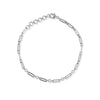 Moissanite Dotted Paperclip Chain Bracelet