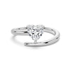 Refined Classic Heart Shaped Lab Grown Diamond Promise Ring