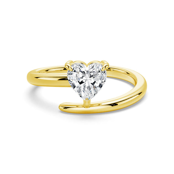 Refined Classic Heart Shaped Lab Grown Diamond Promise Ring
