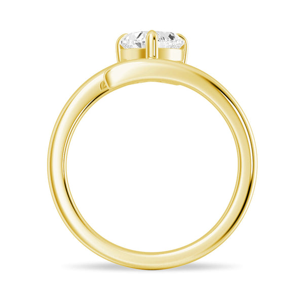 Refined Classic Heart Shaped Lab Grown Diamond Promise Ring