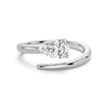 Refined Classic Pear Shaped Lab Grown Diamond Promise Ring